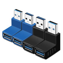 90 градусов USB 3,0 A AM/AF штекер-Женский левый и правый угловой соединительный адаптер разъем для ноутбука/ПК Компьютерные аксессуары 2024 - купить недорого