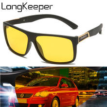 LongKeeper Night Vision Sunglasses Men Vintage Rectangle Shades Anti-glare Night Glasses Safety Driving Eyewear gafas de sol 2024 - buy cheap