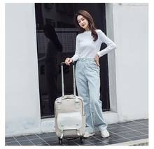 Rolling Luggage Backpack bags Women Wheeled Backpack bag luggage Travel Trolley backpack travel luggage trolley bag wheels 2024 - buy cheap