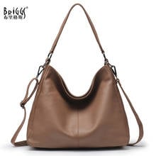BRIGGS Soft Genuine Leather Handbag Vintage Women's Shoulder Bag New Design Hobos Totes Large Capacity Ladies Messenger Bags 2024 - buy cheap