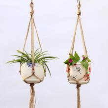 Cuerda de lino para plantas y flores, cesta colgante, soporte de red para decoración de jardín y balcón 2024 - compra barato