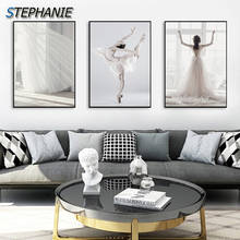 Pintura abstracta en lienzo de princesa blanca, póster e impresión para vestido de boda, sala de estar, pasillo, imagen artística de pared de chica Santa HD 2024 - compra barato