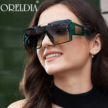 Gafas de sol planas de montura grande para hombre, anteojos de sol de diseñador conocido, gafas cuadradas Retro de moda, novedad de 2020 2024 - compra barato