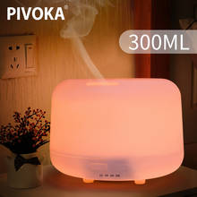 PIVOKA 300ml Ultrasonic Aromatherapy Air Humidifier Essential Oil Diffuser For Home Mist Maker Aroma Diffuser Fogger LED Light 2024 - buy cheap