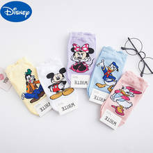Original Disney 1pair Girl Mickey Olaf Printed Thin Cotton Female Socks Cartoon Anime Mouse Sports Boat Socks Color Summer Ladie 2024 - buy cheap