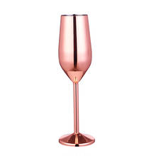 Stainless Steel Champagne Cup Wine Glass Cocktail Glass Metal Wine Glass Bar Restaurant Goblet B1 2024 - buy cheap