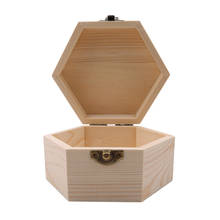 DIY Fashion Gift Box Simple Portable Hexagon Shaped Wood Jewelry Box Wedding Holder Jewelry Display 2024 - buy cheap