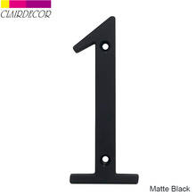House Number 101mm matte Black Solid Zinc Hotel Home Door Number Outdoor Address Plaque  Number for House Address Sign #1 2024 - buy cheap