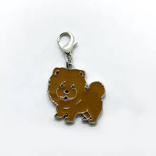 Fashion Petite Enamel Metal Brown Chow Chow Pendant Pet Jewelry DIY Accessory Pendant 2024 - buy cheap