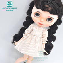 Blyth Doll Clothes fashion Striped skirt, retro dress, for Blyth Azone OB23 OB24 doll accessories 2024 - buy cheap