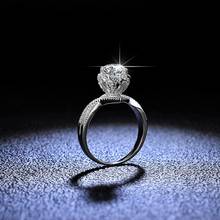 Inbeaut 925 prata redonda excelente corte 1 ct d color pass diamante teste fonte rosa anel feminino amor noivado moissanite anéis 2024 - compre barato