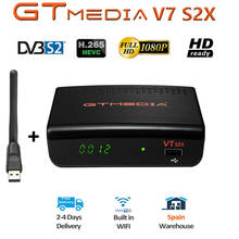 GTmedia V7S2X DVB-S2 S2X Satellite TV Receiver 1080P Full HD Digital TV Box With USB WIFI for spain PK Freesat V7S