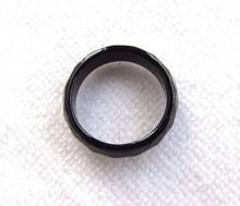 2016 new natural black stone onyx hand carved band ring size7-8.5# fast 2024 - buy cheap