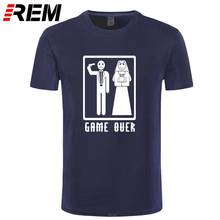 REM Fun T-Shirt Game Over Wedding Marriage Humor Bachelor  Men's Printed Top Quality Cotton T-shirt High Quality Tees 2024 - buy cheap
