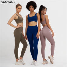 GANYANR Gym Wear Sportswear Yoga Set Fitness Jogging Tracksuit Leggings Women Workout Seamless Sweat Suit Activewear Bodysuit 2024 - buy cheap