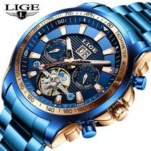 LIGE New Automatic Watch Men Top Brand Luxury Full Steel Sport Mechanical Watch Fashion Waterproof Men Watches Relogio Masculino 2024 - buy cheap