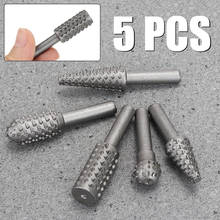 5pcs Mini HSS Steel Large Step Cone Drill Titanium Bit Set Rasp Rotary Drill Bit Burrs Files Set Woodworking Hole Cutter Gray 2024 - buy cheap