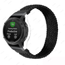 22mm 26mm Quick Release Solo Loop Braid Nylon Watchband Strap for Garmin Fenix 6X 6 Pro Fenix 5X 5 3 3HR 935 945 Smart Watch 2024 - buy cheap