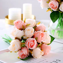 1 Bouquet Artificial Rose Flower Wedding Bouquet Bride Wedding Flowers for Wedding Home Decoration Party Supplies Flores 2024 - buy cheap