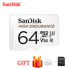 SanDisk-tarjeta MicroSD classc/SDXC Clase 10, dispositivo de monitoreo de vídeo de alta resistencia, 32GB, 64GB, 100% GB y 128GB, 256 2024 - compra barato