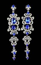 Elegant Blue Purple Clear Black Crystal Drop Earrings for Women Bridal Long Tassel Wedding Party Charm oorbellen Jewelry Gift 2024 - buy cheap
