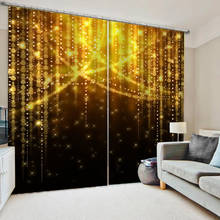Beautiful Photo Fashion Customized 3D Curtains gold curtains 3D Window Curtains For Living Room Bedroom 2024 - buy cheap