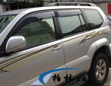 4pcs Chrome Window Visor Deflector Sun Rain Shield For 03-15 Toyota FJ120 FJ100 Cruiser prado 2003-2015 2024 - buy cheap