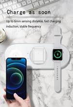 YOUXIU 15 Вт беспроводное 5в1 зарядное устройство для iPhone 12 Pro MAX 11 XS Qi Fsat Зарядка Pad для Apple Watch 543 AirPods 2 Pro зарядка 2024 - купить недорого