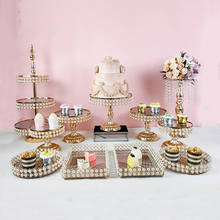 Cake Decorating Tools Crystal Cake Stand Cake Pops Pastry Supplies Set Dessert Display Stand Baking Tray Gold 2024 - buy cheap