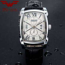 WOLF-CUB Square Men Silver Watch Business Waterproof Quartz Leather Wrist Watch Men Clock Male Relogio Masculino fashion 2024 - compre barato