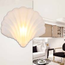 Creative personality Mediterranean simple modern living room corridor hallway bedside shell wall lamp 2024 - buy cheap