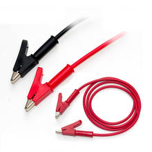 1pair 1m Copper Alligator Clip black&red Test Lead Crocodile Clip Lab Test Cable to 4.0mm Banana Plug 15A for Multimeter 2024 - buy cheap