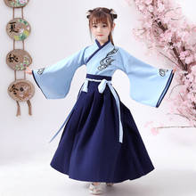 Han Fu-Conjunto de ropa tradicional china para niño y niña, traje bordado antiguo, ropa de Cosplay, 2 uds. 2024 - compra barato