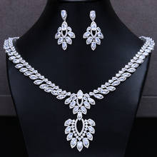 GODKI Luxury Noble Gorgeous Charm Crystal Pendant  Necklace+Dangle Earrings Jewelry Set for Women Bridal Wedding Jewelry Sets 2024 - buy cheap