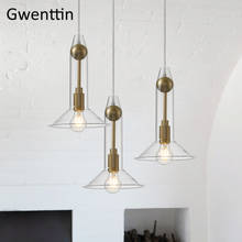 Gold Glass Led Pendant Lights Modern Hanging Lamp for Dining Room Kitchen Light Fixtures Industrial Decor Suspension Luminaire 2024 - buy cheap