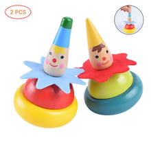 Copo giratório de madeira para bebês, 2 peças brinquedo palhaço educacional para crianças inteligência giratória top #40 2024 - compre barato