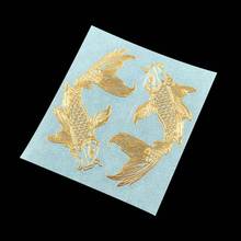 2Pcs/Pair Golden Carp Fish Epoxy Resin Mold Metal Sticker DIY Jewelry Fillings A0KD 2024 - buy cheap