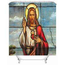 Jesus Christian Faith Shower Curtains Waterproof with Hooks Set Bathroom Home For Girls Boy Gifts 2024 - buy cheap