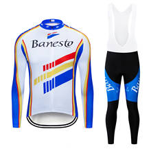 Banesto-Conjunto de Ropa de Ciclismo profesional, Maillot transpirable de manga larga para bicicleta de montaña, 2020 2024 - compra barato