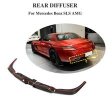 W197 fibra de carbono spoiler traseiro difusor para mercedes-benz sls classe sls63 amg 2010-2013 amortecedor modificação 2024 - compre barato