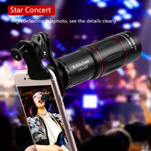 18X зум-объектив телескопа Монокуляр мобильный телефон камера объектив для iPhone Samsung смартфонов, для кемпинга, для охоты и спорта 2024 - купить недорого