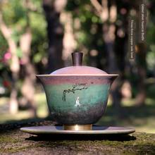 Conjunto de chá de kung fu 1din, conjunto caseiro retrô de cerâmica, copo de teacup para chá, cerâmica grossa 2024 - compre barato