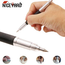 NICEYARD Portable Alloy Double-headed Tip Scriber Pen Marking Engraving Tools Glass Ceramic Marker 2024 - купить недорого
