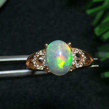 925 Sterling Silver White Gold Plated Rose Gold Natural Australian Opal Ring 925 Sterling Silver Live Mouth 2024 - buy cheap