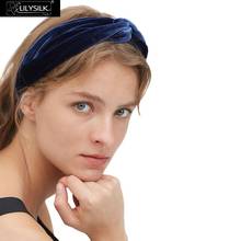 LilySilk Silk Velvet Turban Headband Wide-Brimmed Vintage Women Silk Hair Accessories Fashion Free Shipping 2024 - buy cheap
