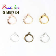 20pcs 14*12mm Gold Silver Color France Lever Earring Hook Wire Settings Base Earrings for DIY Jewelry Making Finding Wholesale 2024 - buy cheap