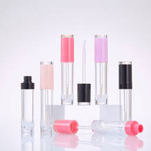 10pcs 5ML Round Clear Lip Gloss Tube Pink Black Cap Lipgloss Refillable Bottle with Clear Wand Empty Cosmetic Lipstick Container 2024 - buy cheap