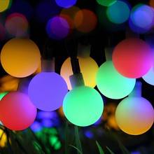 Solar Globe LED String Lights 7M 50 LEDs Ball Party Fairy Lights Garden Yard Holiday Wedding Decoration Outdoor Lighting 2024 - buy cheap