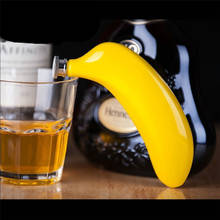 150 ml criativo em forma de banana jarro pote de vinho de aço inoxidável uísque hip balão para ktv bar drinkware casa decoração suprimentos 2024 - compre barato