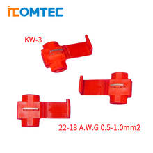 RED Quick Splice lock connector  22-18 AWG Wire Connector KW-3  50pcs/lot 2024 - buy cheap